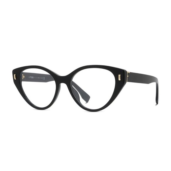 NWT FENDI EYEGLASSES, AUTHENTIC FENDI EYEWEAR WOMEN BLACK - Picture 1 of 3